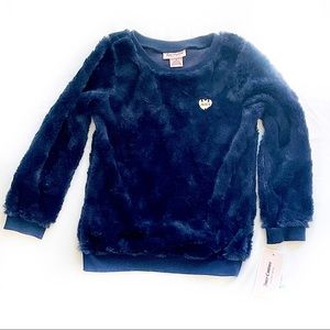 JUICY COUTURE | Little girls navy blue velour sweater top NWT - Size 5